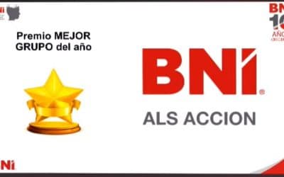 BNI Acción recibe el reconocimiento al MEJOR GRUPO del año 2021 en la Gala Anual BNI.